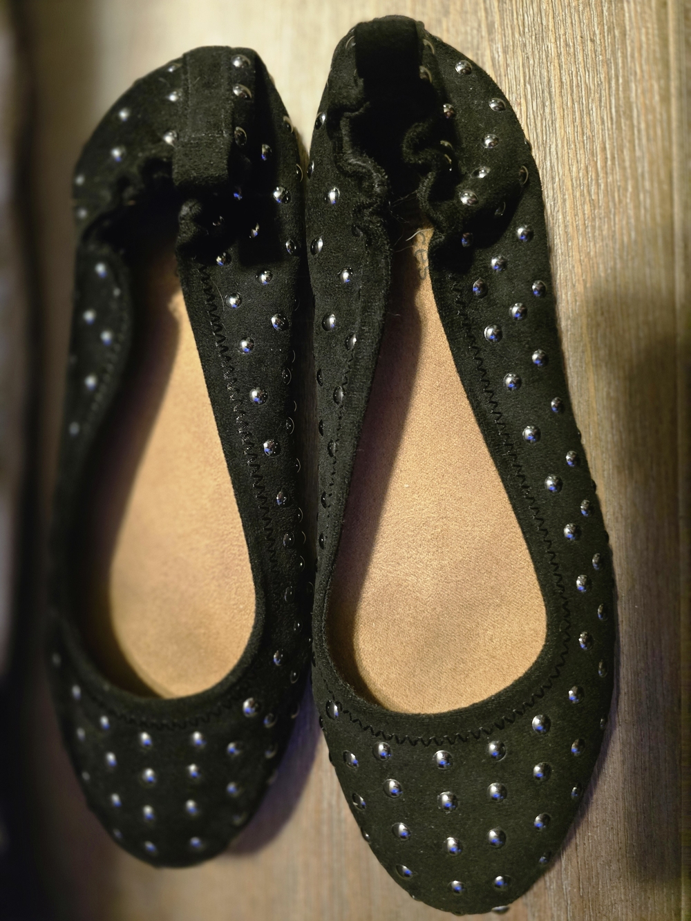 Maurices Black Studded Ballet Flats